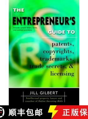 【3-4周达】Entrepreneur's Guide To Patents, copyrights, trademarks, trade secrets & licensing. [9780425194096]