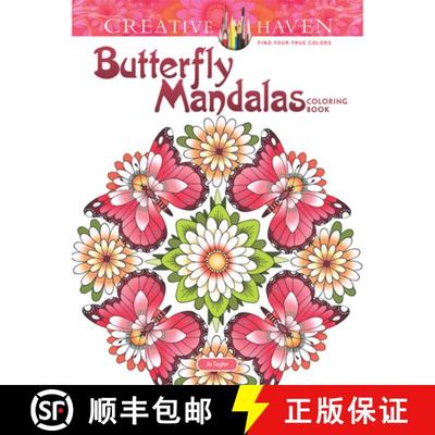 预订 Creative Haven Butterfly Mandalas Coloring Book [9780486813776]