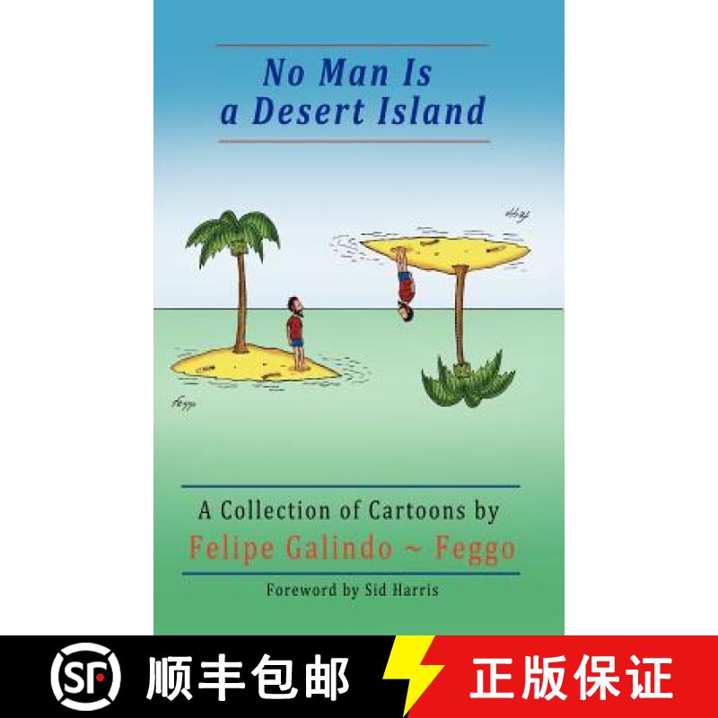 【2-3周达】No Man Is a Desert Island. A Collection of Cartoons [9781934978696]