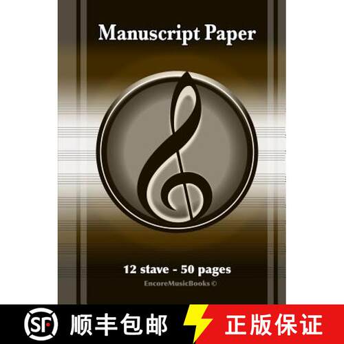 【3-4周达】Manuscript Paper (50 Pages - 12 Stave) [9781329818538]