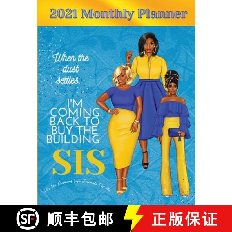 【3-4周达】Her Royal Blue and Gold Diamond Life Monthly Planner (2021): When The Dust Settles, I'm Co... [9781638776284]