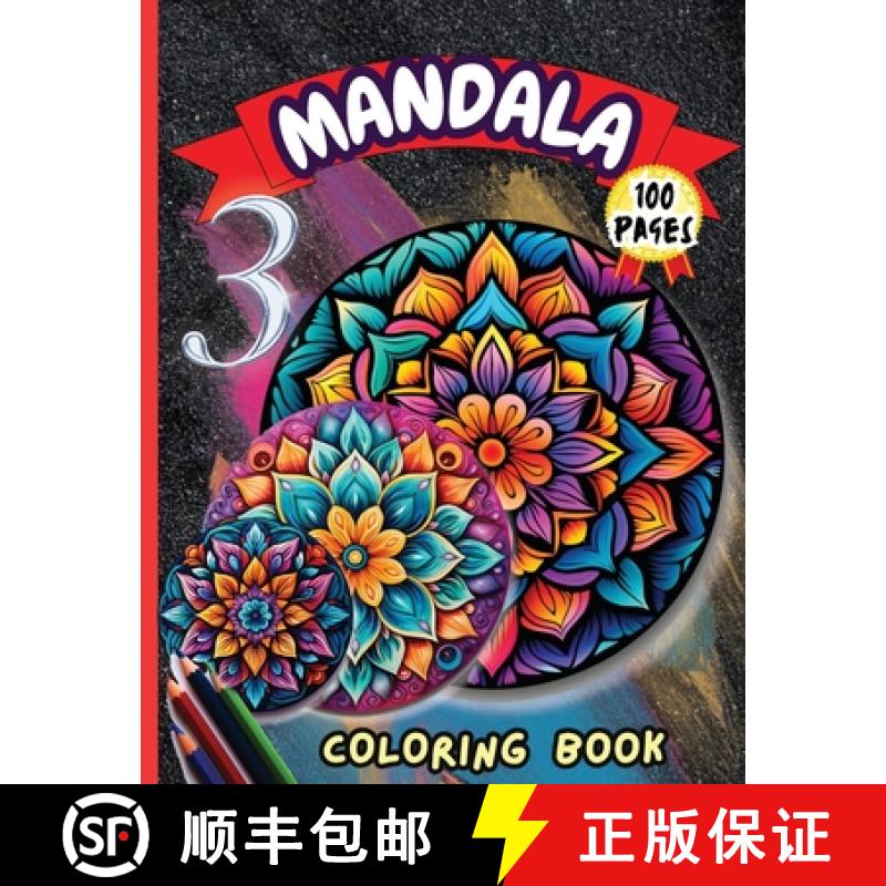 【3-4周达】Mandala 3 Coloring Book : Stress Relieving Mandala Designs for Adults Relaxation [9788892862586]