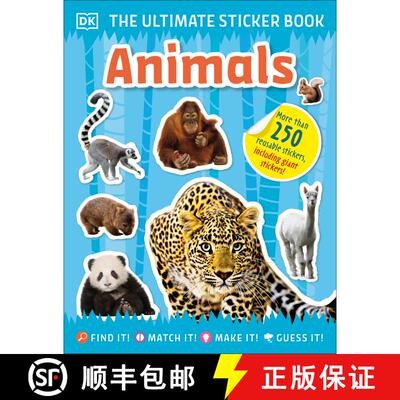 【3-4周达】The Ultimate Sticker Book Animals: More Than 250 Reusable Stickers, Including Giant Sticke... [9780744033908]