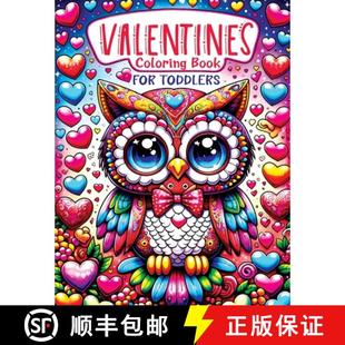for Featuring Toddlers Book Valentines Animals Simple Uni... Little Coloring Kawaii 4周达 9788397036130 Happy