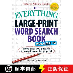 【3-4周达】The Everything Large-Print Word Search Book, Volume 12: More than 100 puzzles in easy-to-r... [9781507202593]