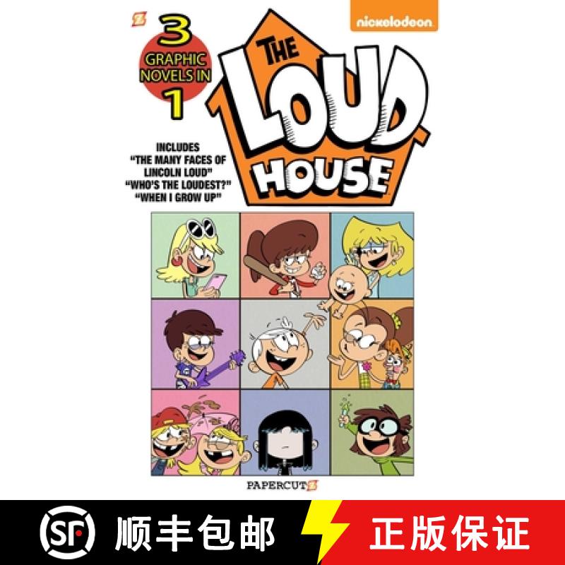 【3-4周达】The Loud House 3-In-1 #4: The Many Faces of Lincoln Loud, Who's the Loudest? and the Case ... [9781545806395]