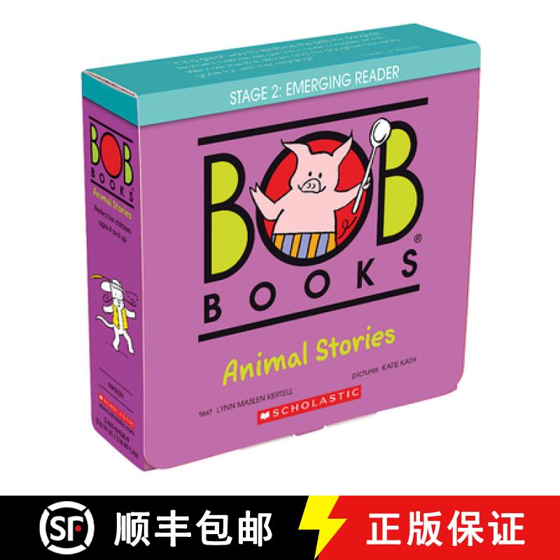 【3-4周达】Bob Books - Animal Stories Box Set Decodable Phonics Books, Ages 4 and Up, Kindergarten (S... [9781338315127]