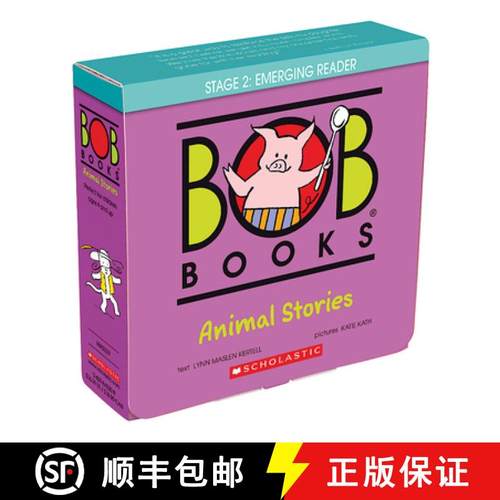 预订 Bob Books - Animal Stories Box Set Decodable Phonics Books, Ages 4 and Up, Kindergarten (Stage 2... [9781338315127]