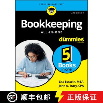 【3-4周达】Bookkeeping All-In-One For Dummies,2E [Wiley会计] [9781119592907]