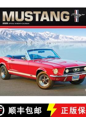 【3-4周达】Ford Mustang Official 2026 14 X 24 Inch (Hanging) Monthly Deluxe Wall Calendar Foil Stampe... [9798330701643]