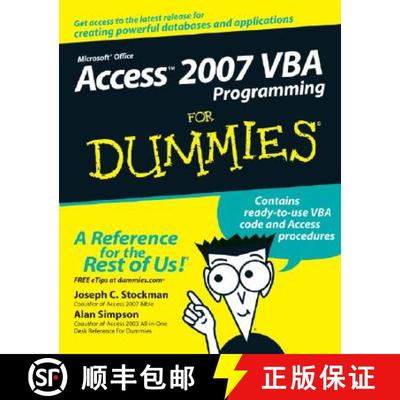 【3-4周达】Access 2007 Vba Programming For Dummies [Wiley计算机] [9780470046531]