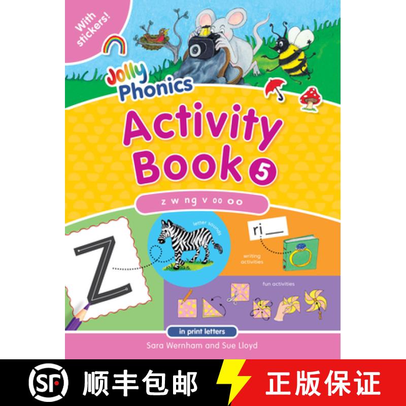 【3-4周达】Jolly Phonics Activity Book 5: In Print Letters (American English Edition) [9781844142736]