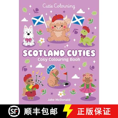 【3-4周达】Scotland Cuties Cosy Colouring Book [9780702350993]