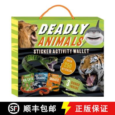 【3-4周达】Deadly Animals Sticker & Activity Kit: with 3 Books and over 250 Stickers Included [9781805850090]