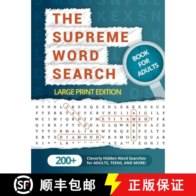 预订 The Supreme Word Search Book for Adults - Large Print Edition: Over ...