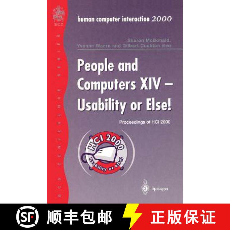 【3-4周达】People and Computers XIV -- Usability or Else!: Proceedings of Hci 2000 [9781852333188]