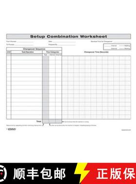 【3-4周达】Quick Changeover: Setup Combination Worksheet: Setup Combination Worksheet [9781138078918]