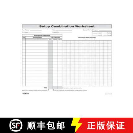 【3-4周达】Quick Changeover: Setup Combination Worksheet: Setup Combination Worksheet [9781138078918]