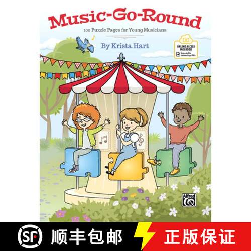 【3-4周达】Music-Go-Round: 100 Puzzle Pages for Young Musicians [9781470644048]