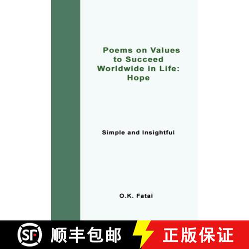 【3-4周达】Poems on Values to Succeed Worldwide in Life - Hope: Simple and Insightful [9780473468101]
