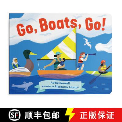 【3-4周达】Go, Boats, Go! a Boat Book for Toddlers 1-3: Stocking Stuffers for Toddler Boys & Girls [9781632172686]