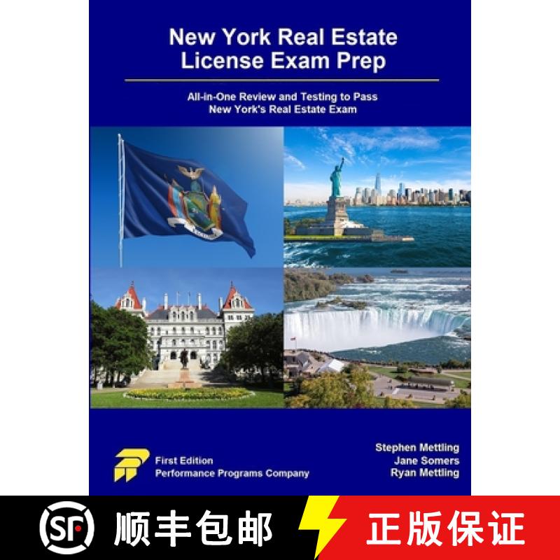 【3-4周达】New York Real Estate License Exam Prep: All-in-One Review and Testing to Pass New York's R... [9781955919258]