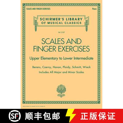【3-4周达】Scales and Finger Exercises: Schirmer Library of Classic Vol. 2107 Finger Exercise Book wi... [9781495005473]