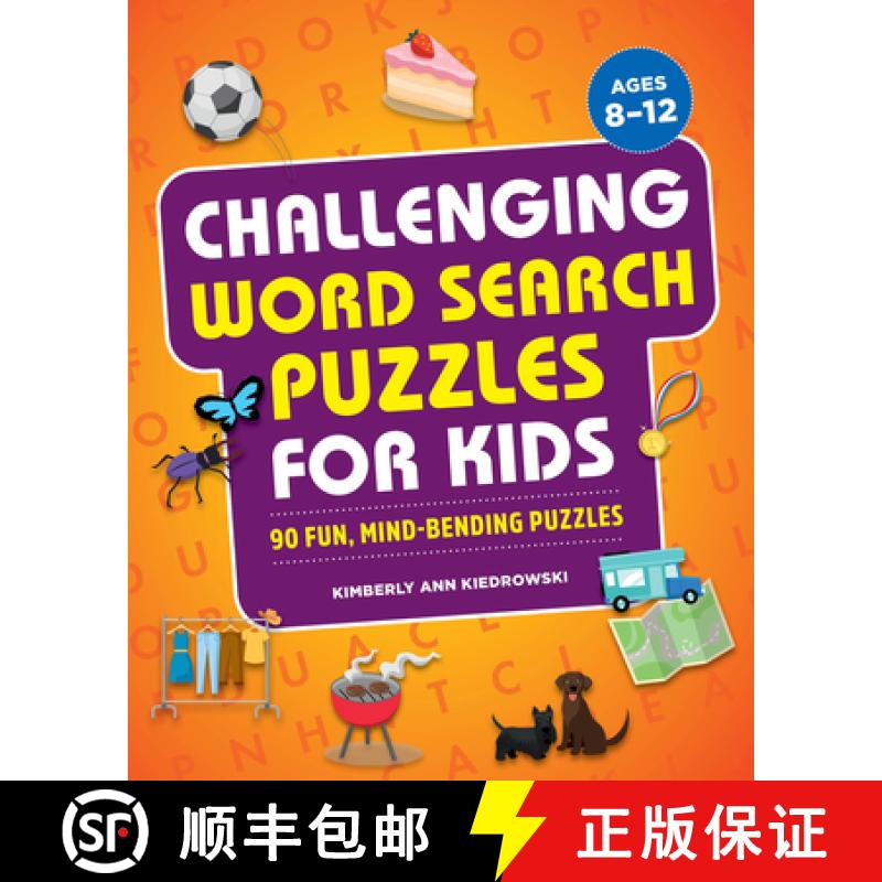 【3-4周达】Challenging Word Search Puzzles for Kids: 90 Fun, Mind-Bending Puzzles [9781638074052]