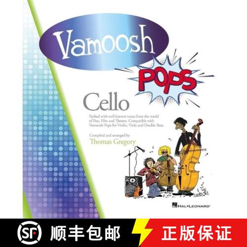 【3-4周达】Vamoosh Pops: Cello Edition by Thomas Gregory Cello Instruction Sheet Music 23 Pop, Film a... [9798350170191]