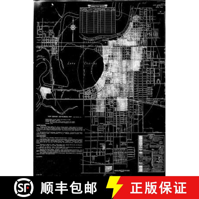 【2-3周达】Lake Charles Louisiana Sanborn Fire Insurance Map 1925-1949 [9781365631146]