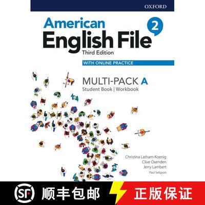 【3-4周达】American English File: Level 2: Student Book/Workbook Multi-Pack A with Online Practice [9780194906487]