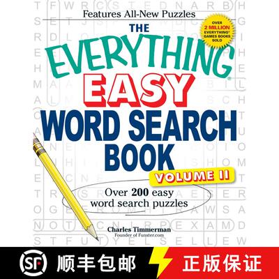 【3-4周达】The Everything Easy Word Search Book, Volume II: Over 200 Easy Word Search Puzzles [9781440556746]