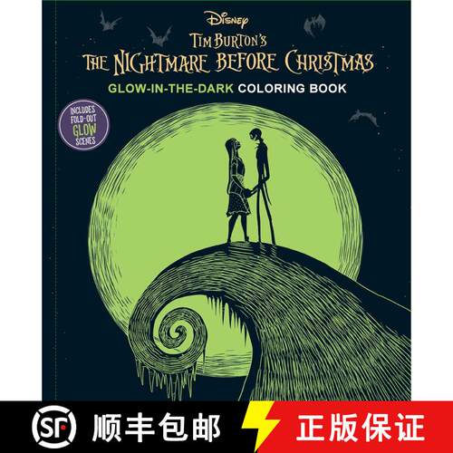 【3-4周达】Disney: Tim Burton's The Nightmare Before Christmas Glow-in-the-Dark Coloring Book [9781667202334]