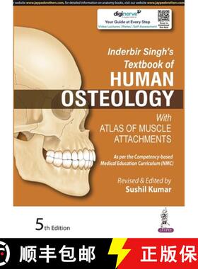 【3-4周达】Inderbir Singh's Textbook of Human Osteology : With Atlas of Muscle Attachments [9789354651779]