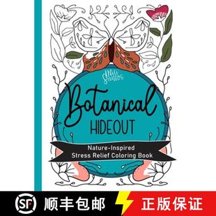 Hideout Stress Botanical unique 9798989497706 Relaxing Nature 4周达 Coloring Relief Inspired illustratio... Book