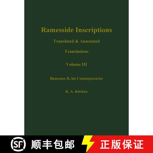 【3-4周达】精装 Ramesside Translations - Translated  And Annotated Translations V 3 - Ramesses Ii, Hi... [9780631184287]