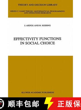 【3-4周达】Effectivity Functions in Social Choice [9780792311478]