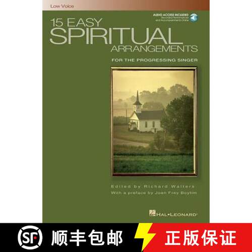 【3-4周达】15 Easy Spiritual Arrangements for the Progressing Singer: Low Voice [With CD (Audio)] [9780634098468]