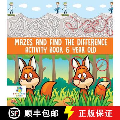 【3-4周达】Mazes and Find the Difference Activity Book 6 Year Old [9781645217022]