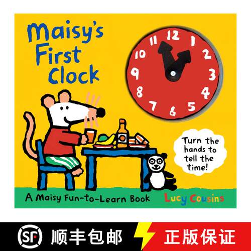 【3-4周达】Maisy's First Clock: A Maisy Fun-to-Learn Book (An Interactive Board Book with Moveable Cl... [9780763650957]