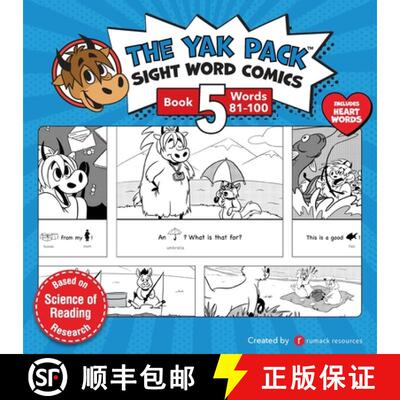【3-4周达】The Yak Pack: Sight Word Comics: Book 5: Comic Books to Practice Reading Dolch Sight Words... [9780995958784]