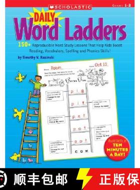 预订 Daily Word Ladders: Grades 1-2: 150+ Reproducible Word Study Lessons That Help Kids Boost Readin... [9780545074766]