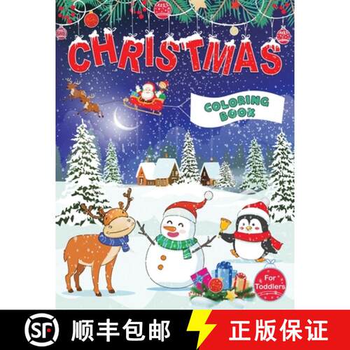 【3-4周达】Christmas Coloring Book for Toddlers: Fun Children's Christmas Gift for Toddlers & Kids - ... [9781910677612]