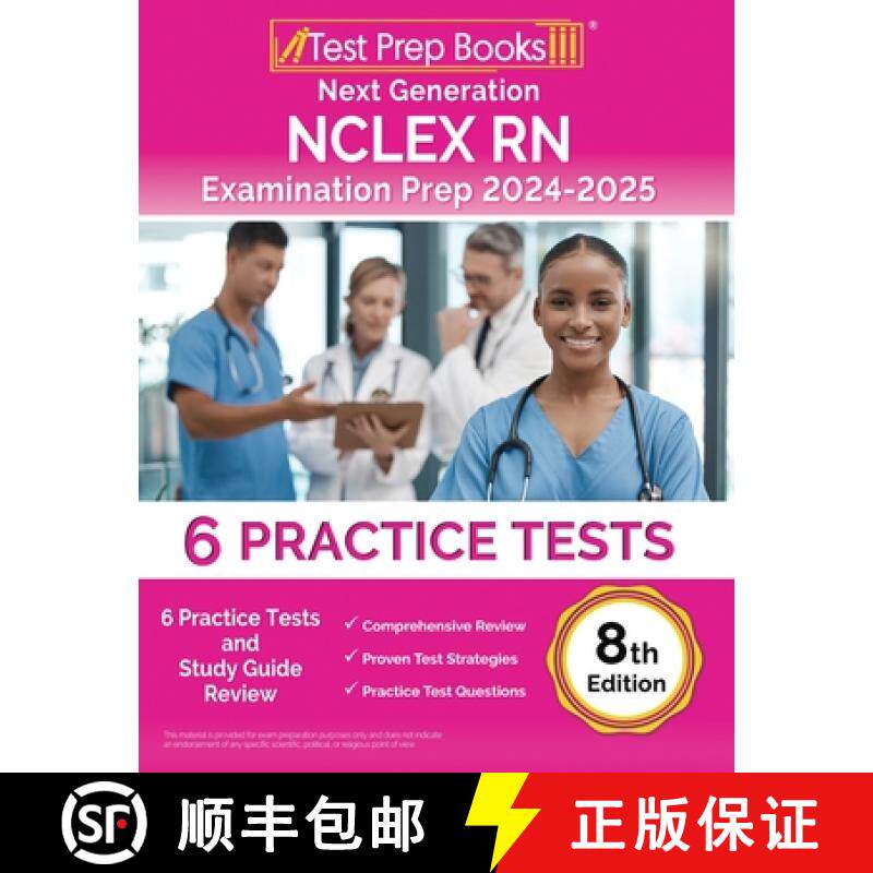 【3-4周达】Next Generation NCLEX RN Examination Prep 2024-2025: 6 Practice Tests and Study Guide Revi... [9781637759974]