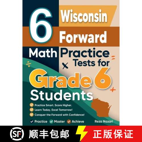 【3-4周达】6 Wisconsin Forward Exam Math Practice Tests for Grade 6 Students: A Complete Guide to Bui... [9798903503582]