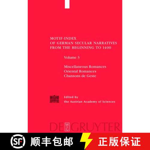 【3-4周达】精装 Miscellaneous Romances / Oriental Romances / Chansons de Geste [9783110184884]