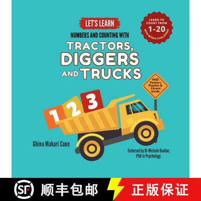 【3-4周达】Let's Learn Numbers and Counting with Tractors, Diggers and Trucks: An Educational Math Bo... [9781764058001]