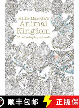 【3-4周达】Millie Marotta's Animal Kingdom Postcard Box: 50 beautiful cards for colouring in [9781849942904]