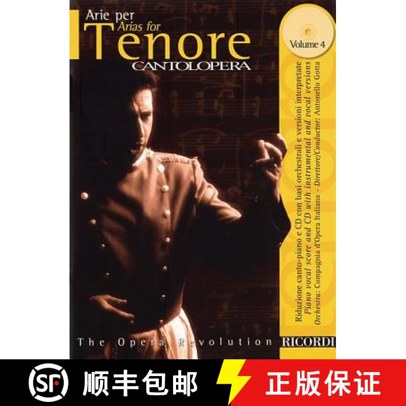 【3-4周达】Arias for Tenor Volume 4: Cantolopera Series [9780634079085]