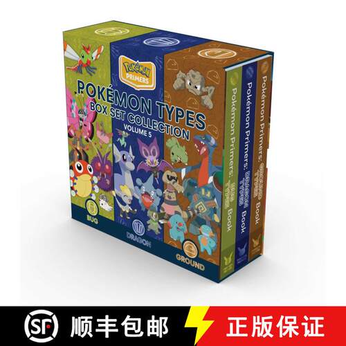 【3-4周达】Pokémon Primers Type Box Set Collection, Volume 5: Bug, Dragon, Ground [9781604382594]